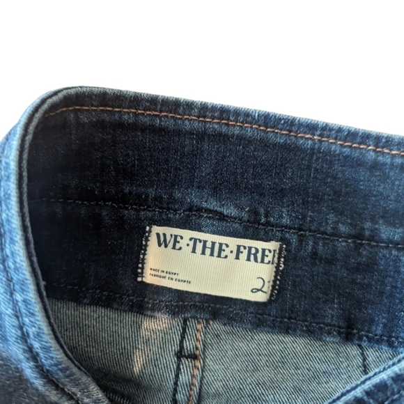 Free People After Dark Mid Rise Flare exposed fly front denim jeans NWT W27 L33 - Picture 6 of 12